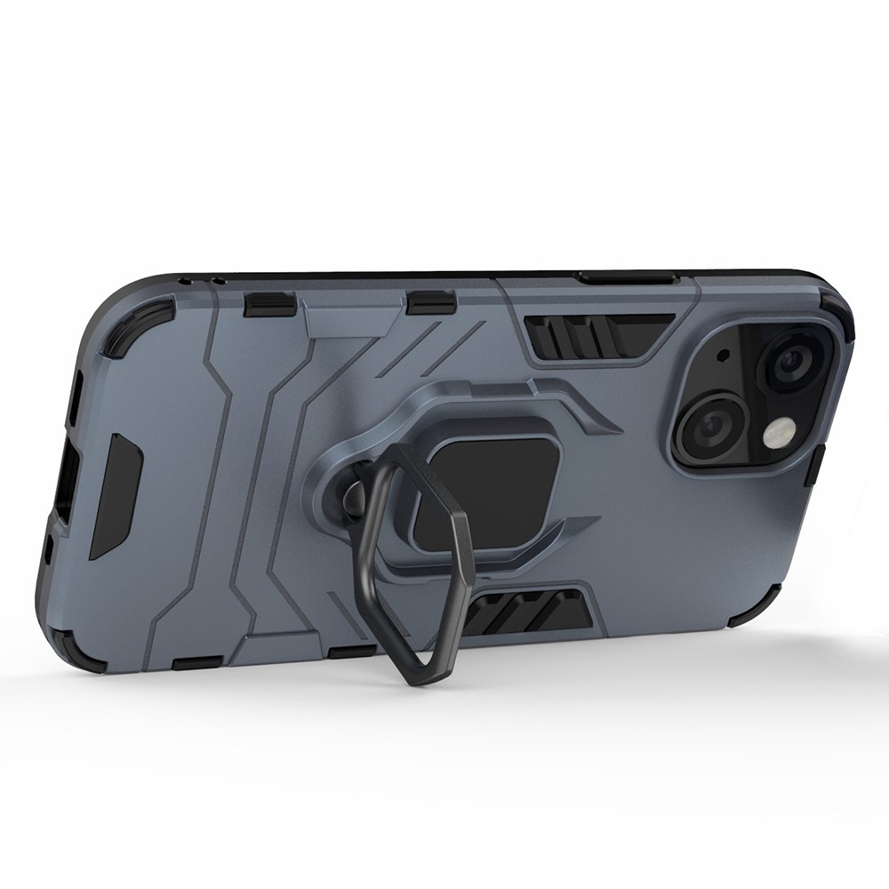  iPhone 13 Mini - Hybrid Ring Skal - Navy Blue