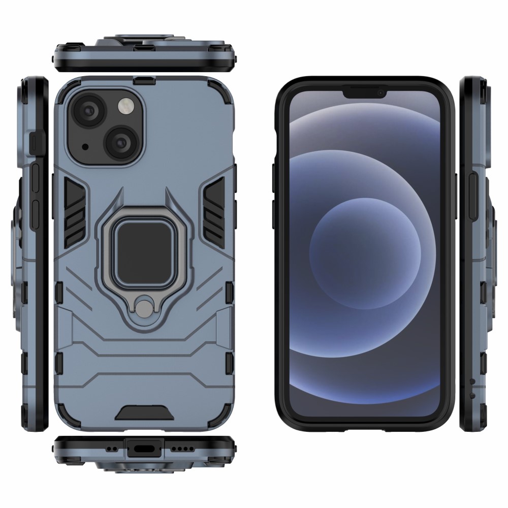  iPhone 13 Mini - Hybrid Ring Skal - Navy Blue