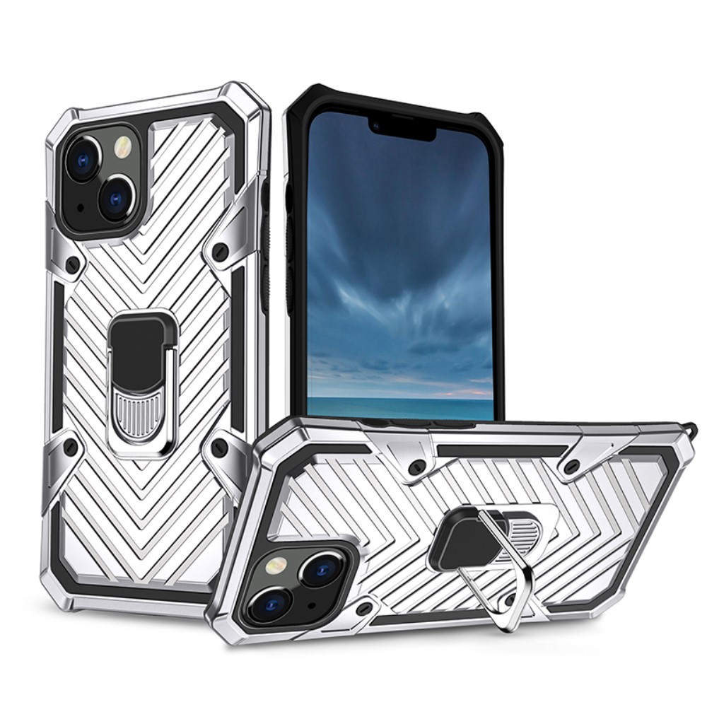  iPhone 13 Mini - Armor Hybrid Ring Skal - Silver