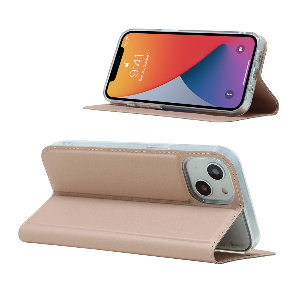  iPhone 13 Mini - Skin Touch Flip Fodral - Roséguld