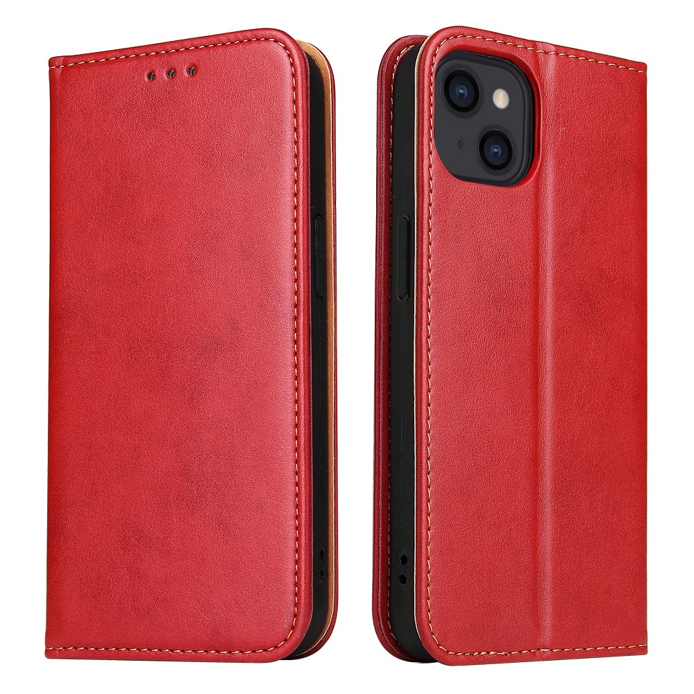  iPhone 13 Mini - Läder Flip Fodral - Röd
