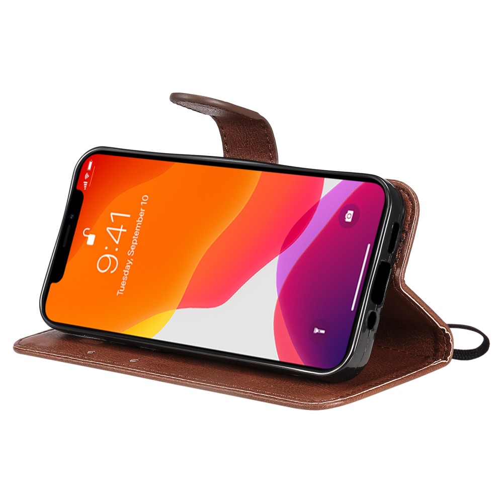  iPhone 13 Mini - Solid Läder Fodral - Brun