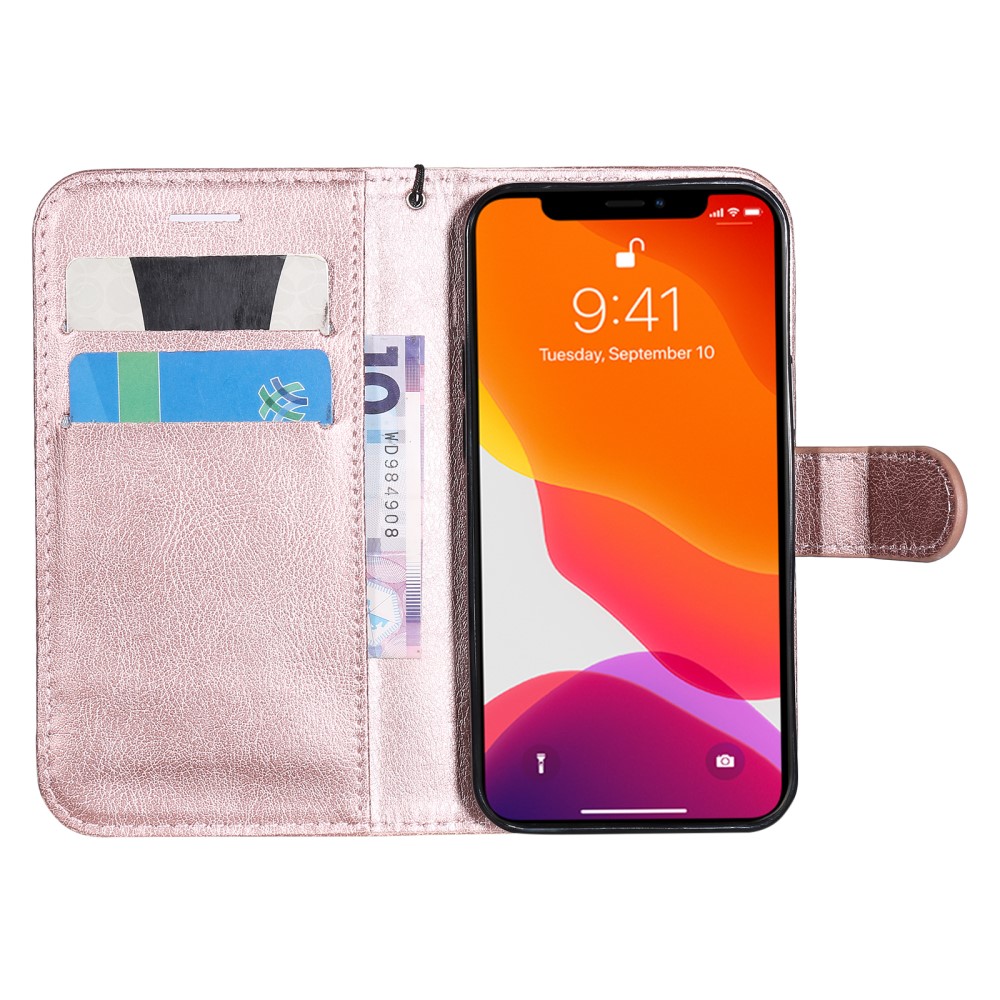  iPhone 13 Mini - Solid Läder Fodral - Roséguld