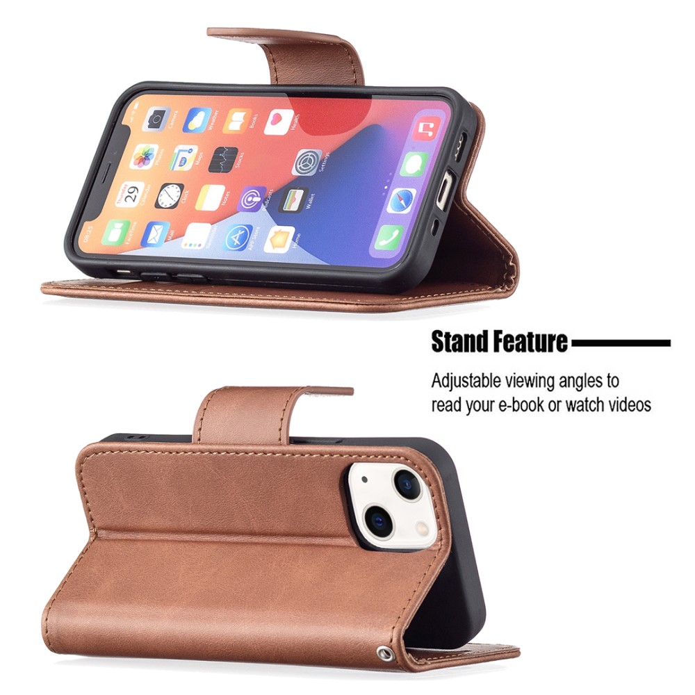  iPhone 13 Mini - Shark Solid Läder Fodral - Brun