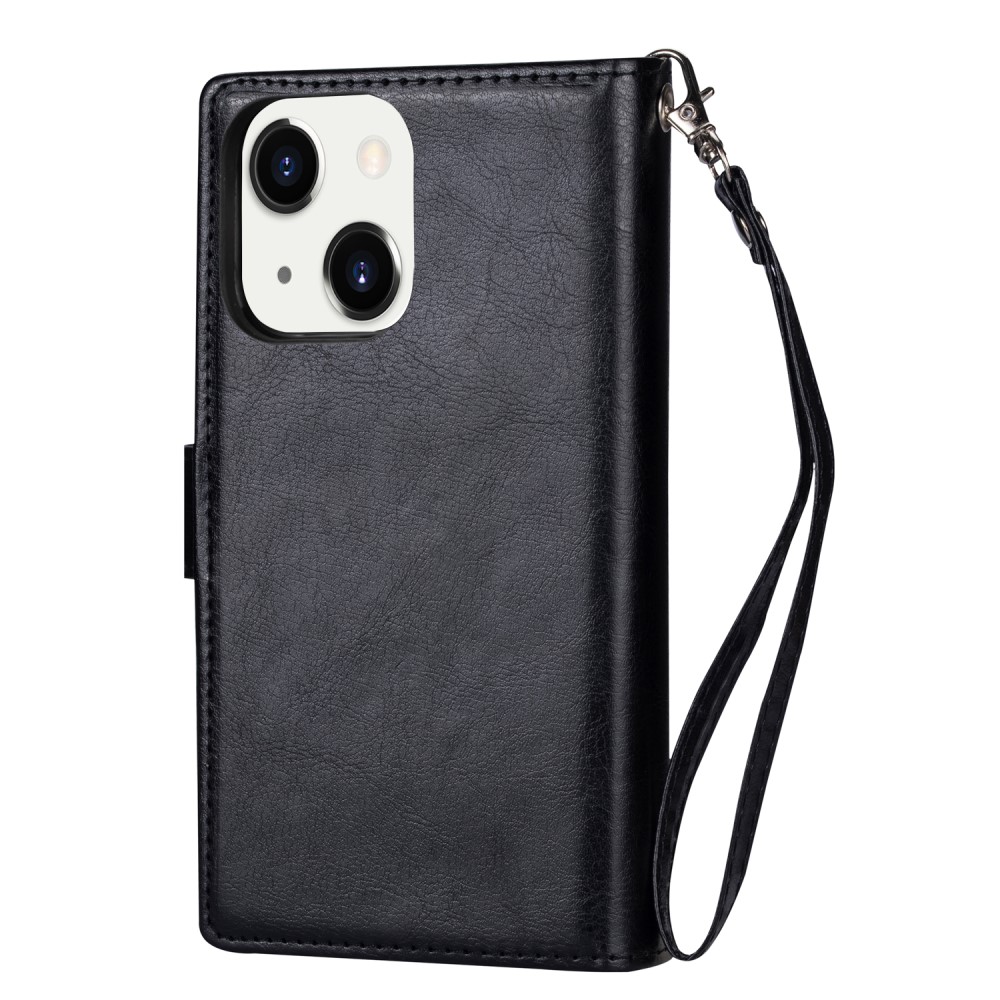  iPhone 13 Mini - 2in1 9-korts Magnet Fodral / Skal - Svart