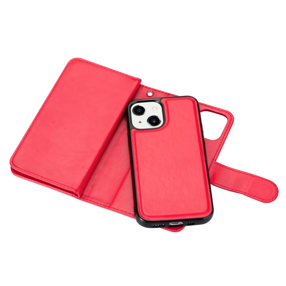 iPhone 13 Mini - 2in1 9-korts Magnet Fodral / Skal - Röd