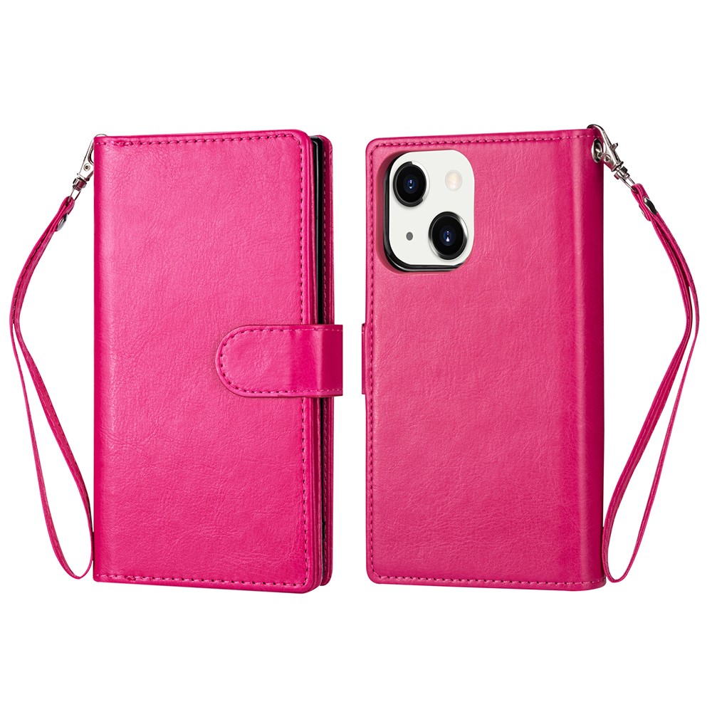  iPhone 13 Mini - 2in1 9-korts Magnet Fodral / Skal - Rosa