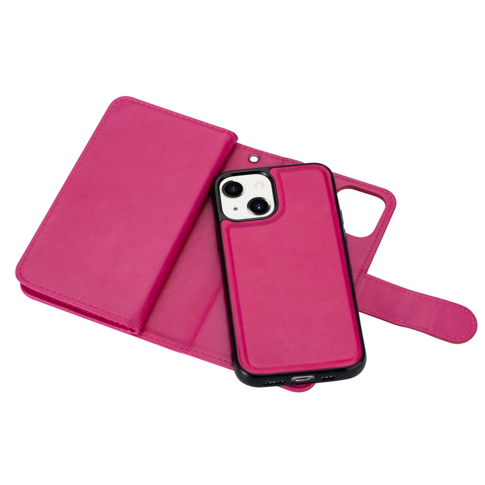  iPhone 13 Mini - 2in1 9-korts Magnet Fodral / Skal - Rosa