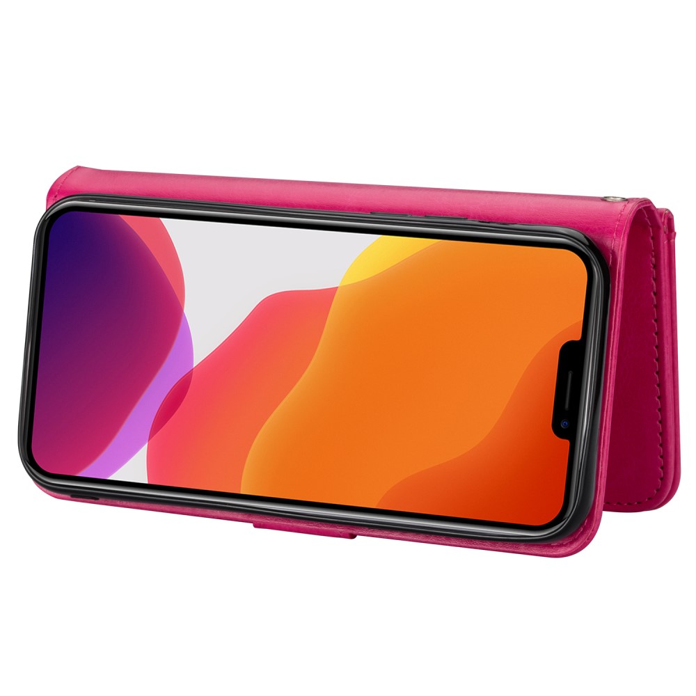  iPhone 13 Mini - 2in1 9-korts Magnet Fodral / Skal - Rosa