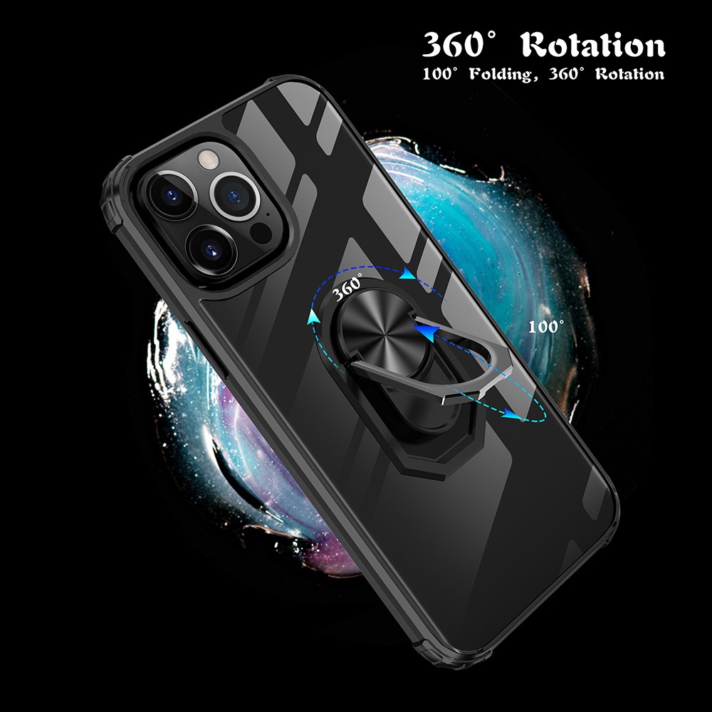  iPhone 13 Pro Max - Shockproof Hybrid Ring Skal - Blå