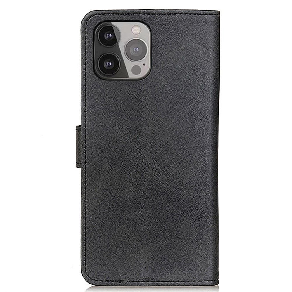  iPhone 13 Pro Max - Solid Läder Fodral - Svart