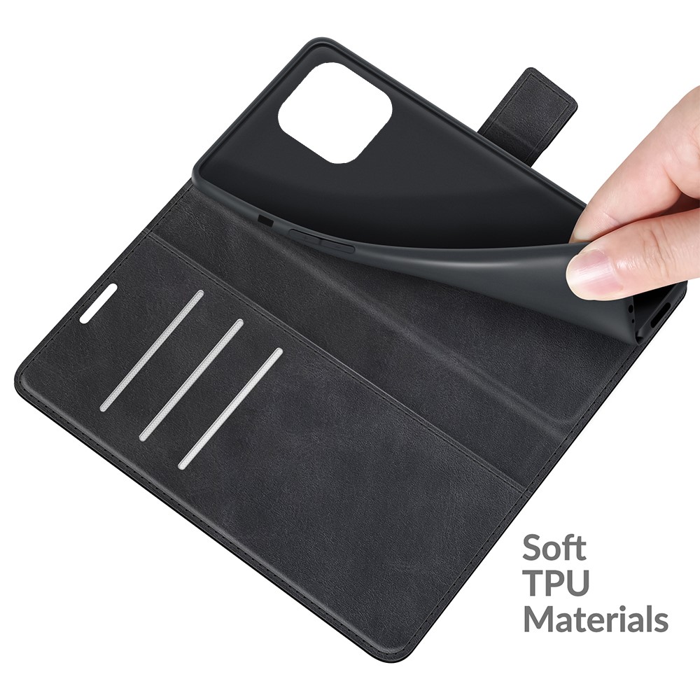  iPhone 13 Pro Max - Solid Slim Läder Fodral - Svart