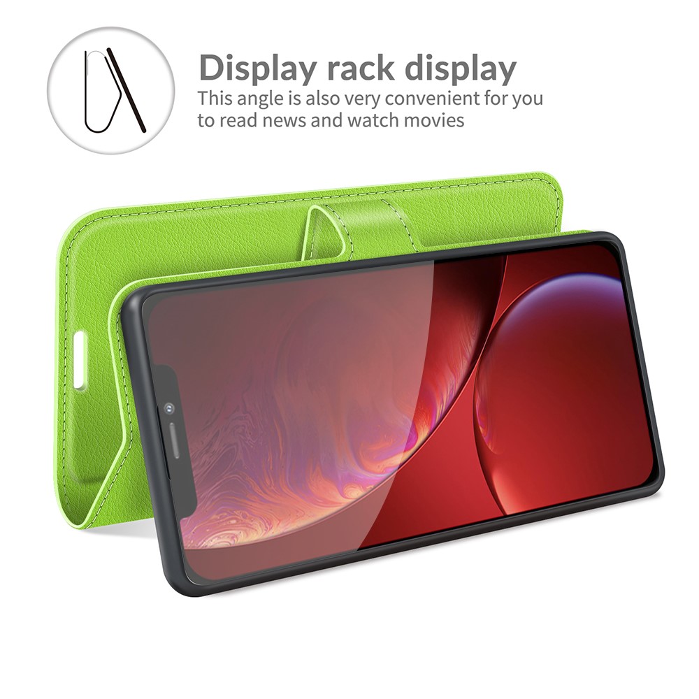  iPhone 13 Pro Max - Litchi Slim Läder Fodral - Grön