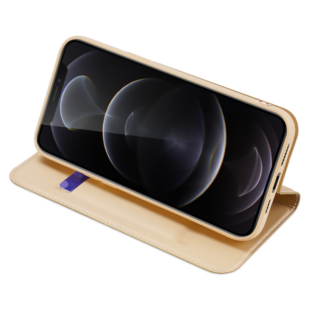 DUX DUCIS iPhone 13 Pro Max - DUX DUCIS Skin Pro Läder Fodral - Guld