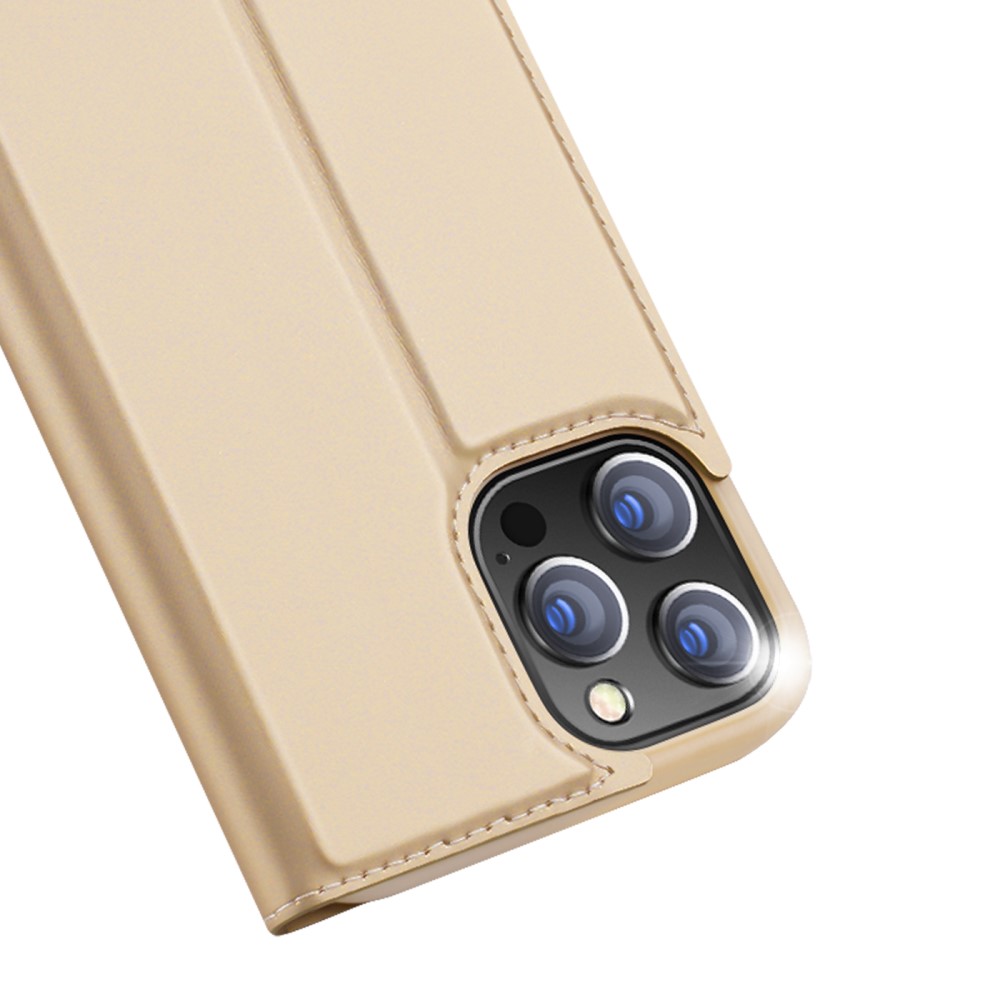 DUX DUCIS iPhone 13 Pro Max - DUX DUCIS Skin Pro Läder Fodral - Guld