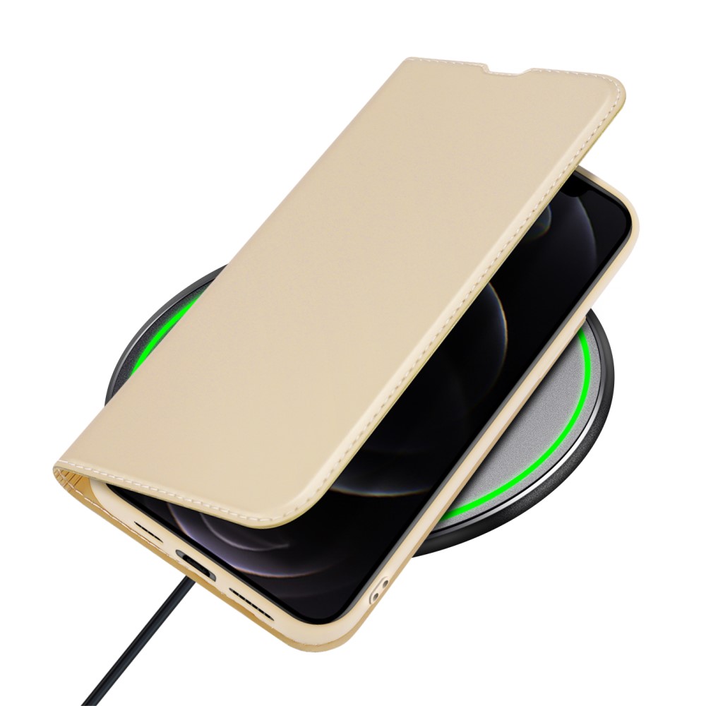 DUX DUCIS iPhone 13 Pro Max - DUX DUCIS Skin Pro Läder Fodral - Guld