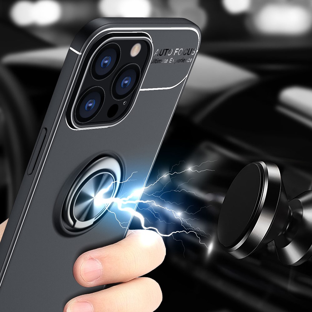  iPhone 13 Pro Max - Ring Skal - Svart/Röd