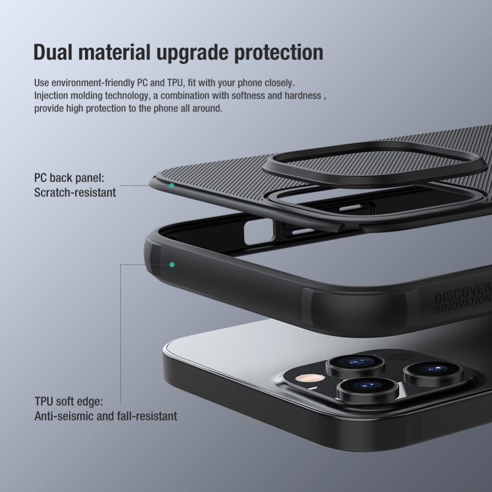 NILLKIN iPhone 13 Pro Max - NILLKIN Shield Frostat Skal - Röd