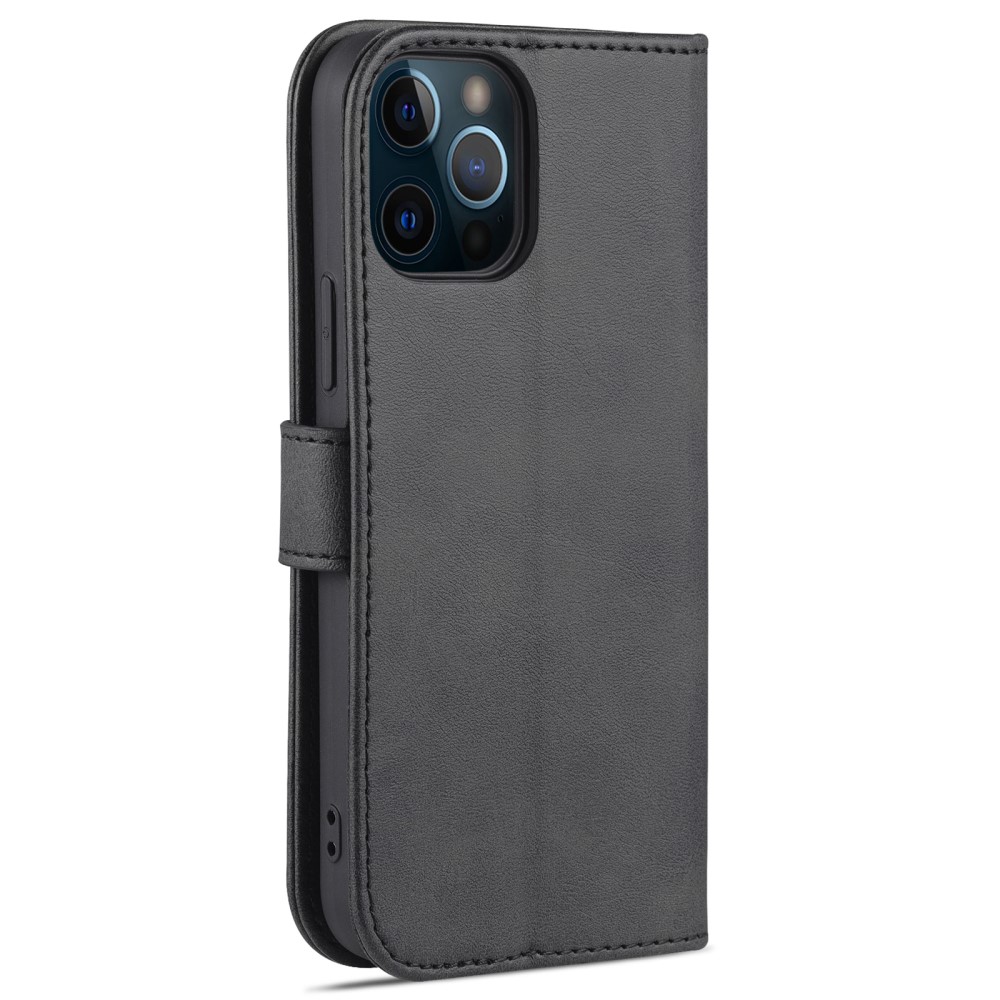 AZNS iPhone 13 Pro Max - AZNS Läder Fodral - Svart