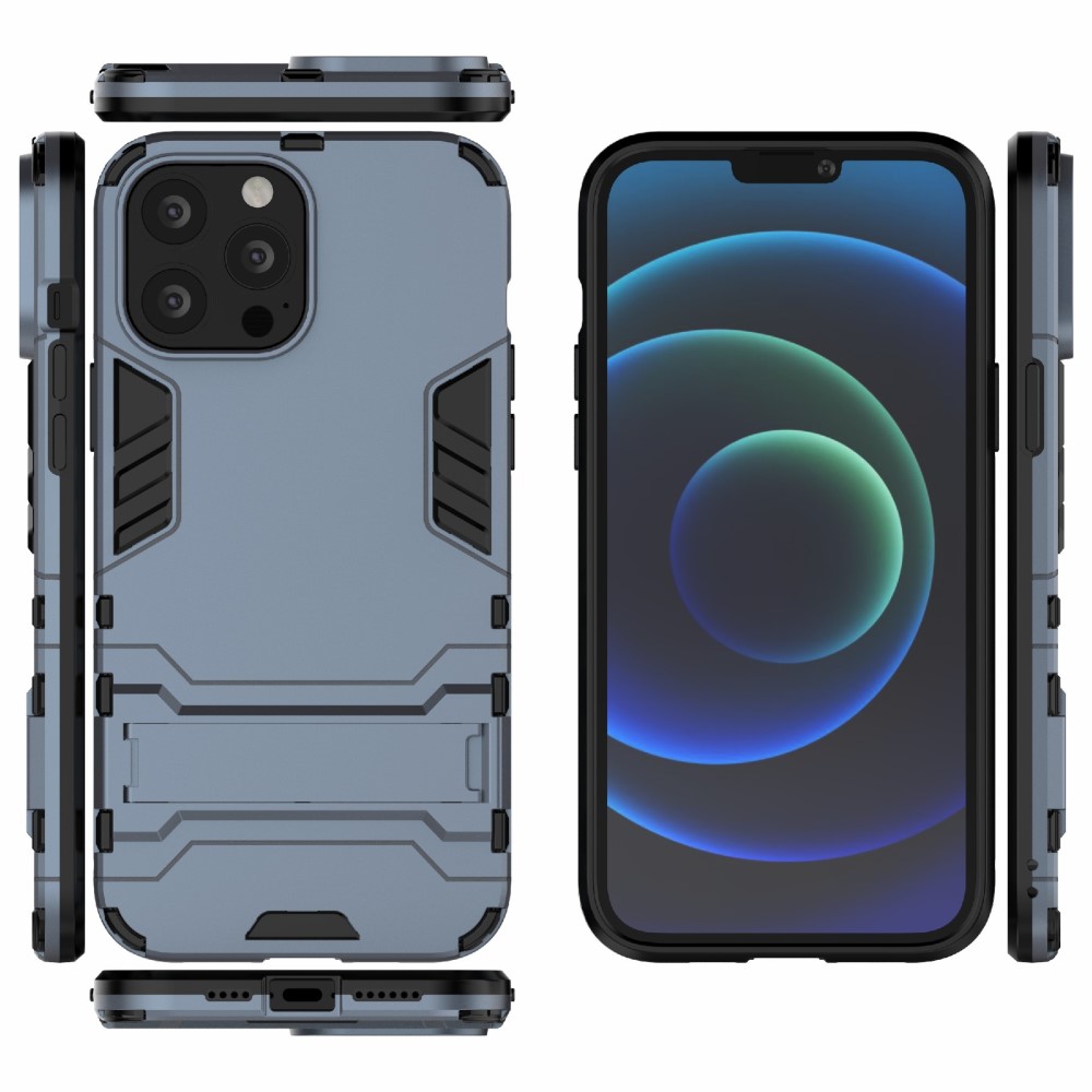  iPhone 13 Pro Max - Hybrid Armor Skal Kickstand - Navy Blue