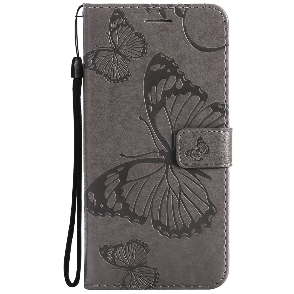  iPhone 13 Pro Max - Butterfly Läder Fodral - Grå