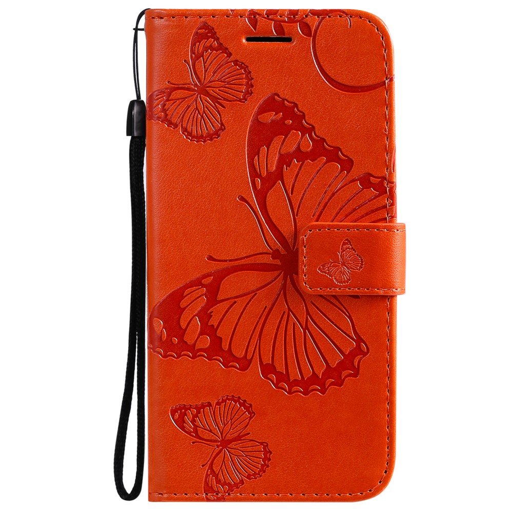  iPhone 13 Pro Max - Butterfly Läder Fodral - Orange