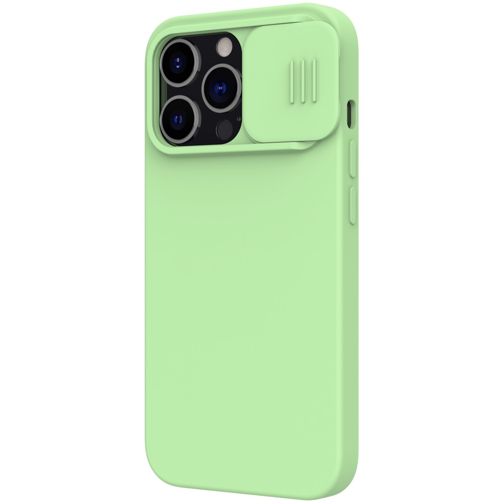 NILLKIN iPhone 13 Pro Max - NILLKIN MagSafe CamShield Silky Liquid Skal - Grön
