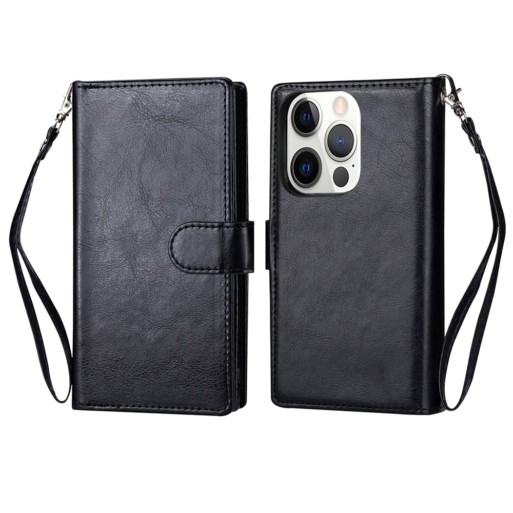  iPhone 13 Pro Max - 9-Korts 2in1 Magnet Fodral / Skal - Svart