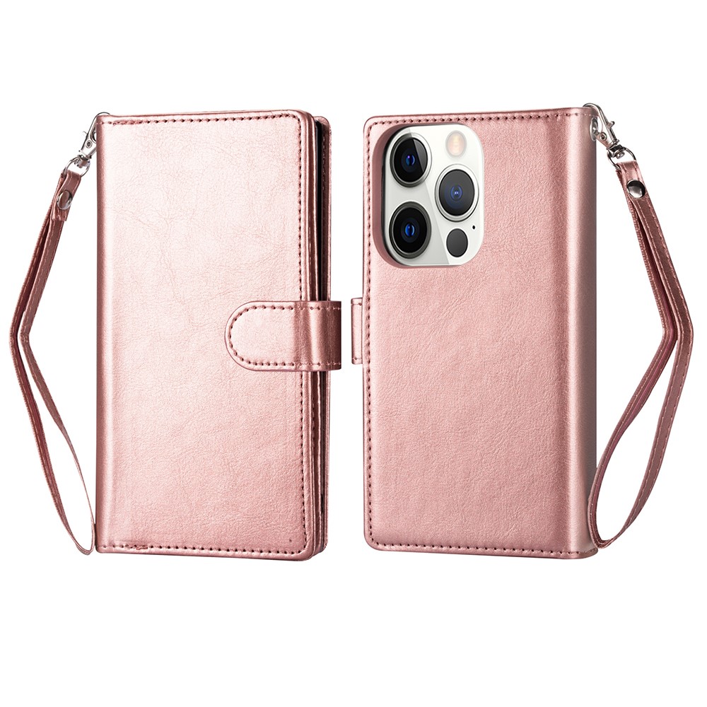  iPhone 13 Pro Max - 9-Korts 2in1 Magnet Fodral / Skal - Roséguld