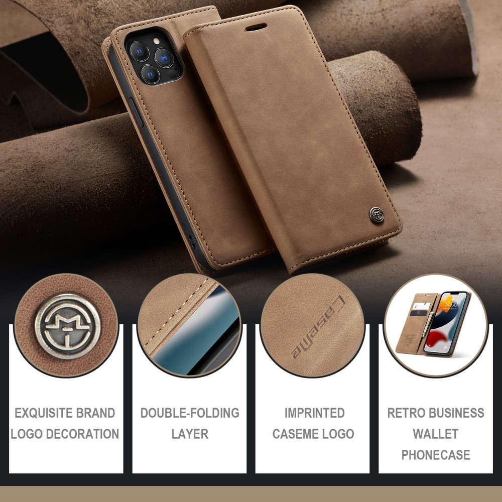 CASEME iPhone 13 Pro Max - CASEME Retro Fodral - Brun