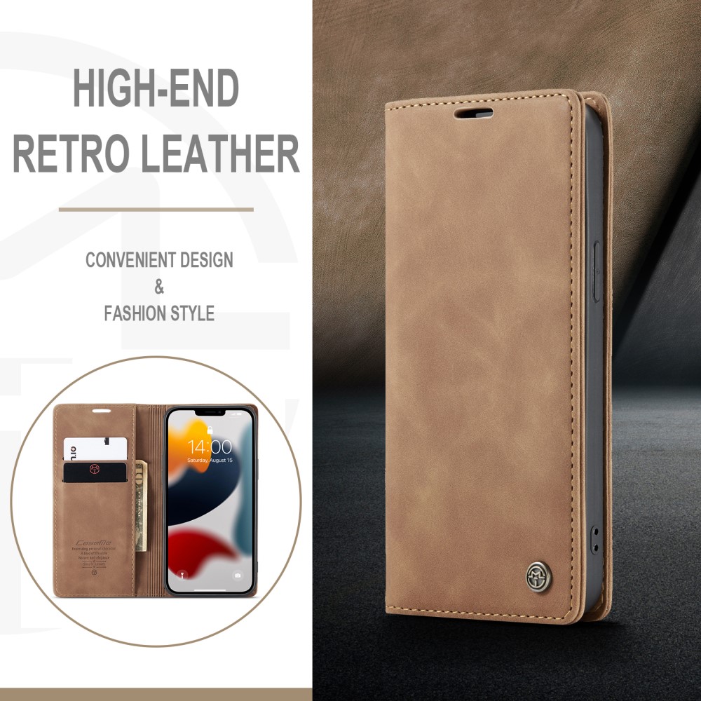 CASEME iPhone 13 Pro Max - CASEME Retro Fodral - Brun