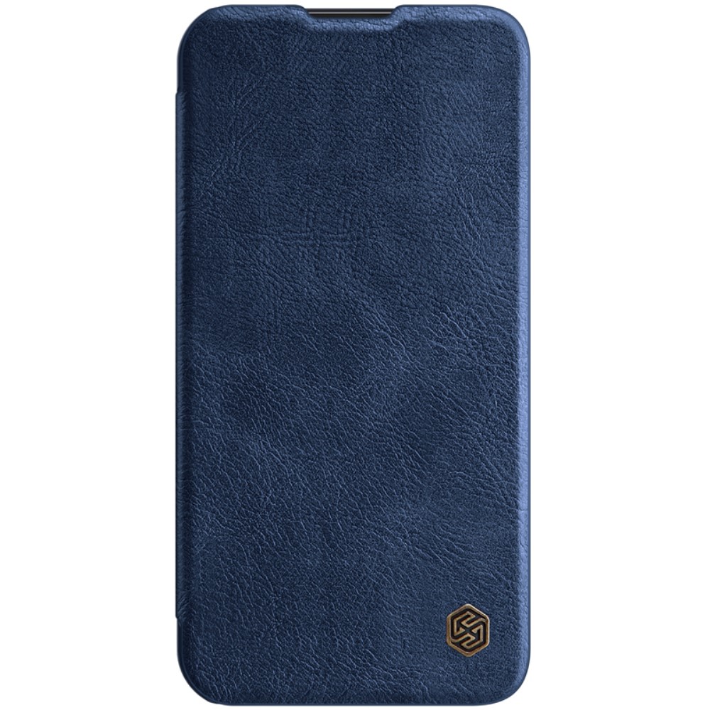 NILLKIN iPhone 13 Pro Max - NILLKIN Qin CamShield Läder Fodral - Blå