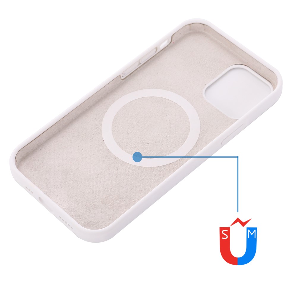  iPhone 13 Pro Max - MagSafe Liquid Silikon Skal - Vit
