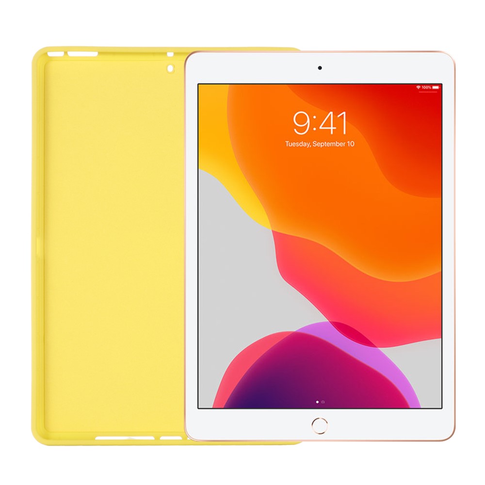  iPad 10.2 2019/2020/2021, Air 10.5 2019 Skal Liquid Silikon Gul