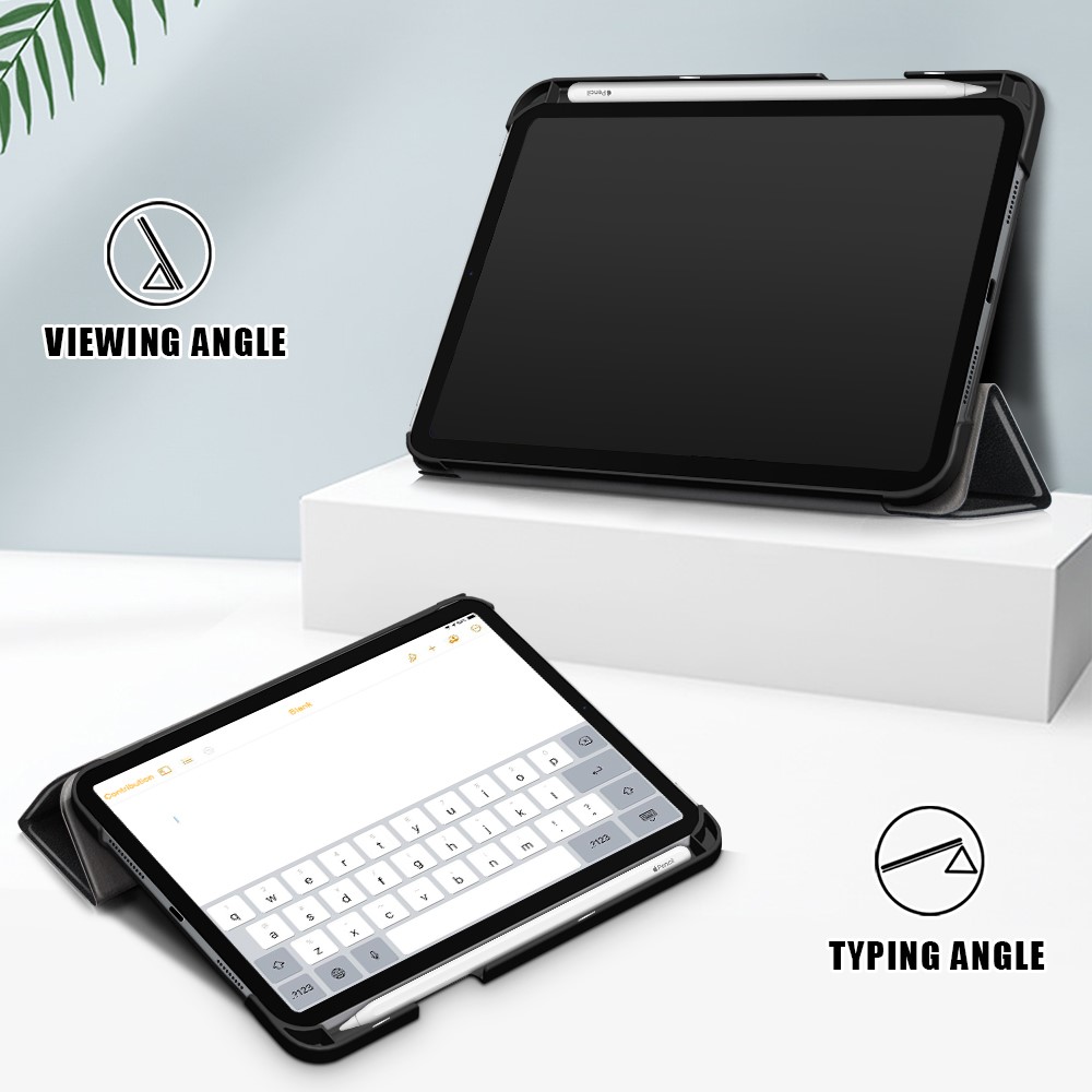  iPad Mini 2024/2021 Fodral Tri-Fold Med Pennhållare Svart