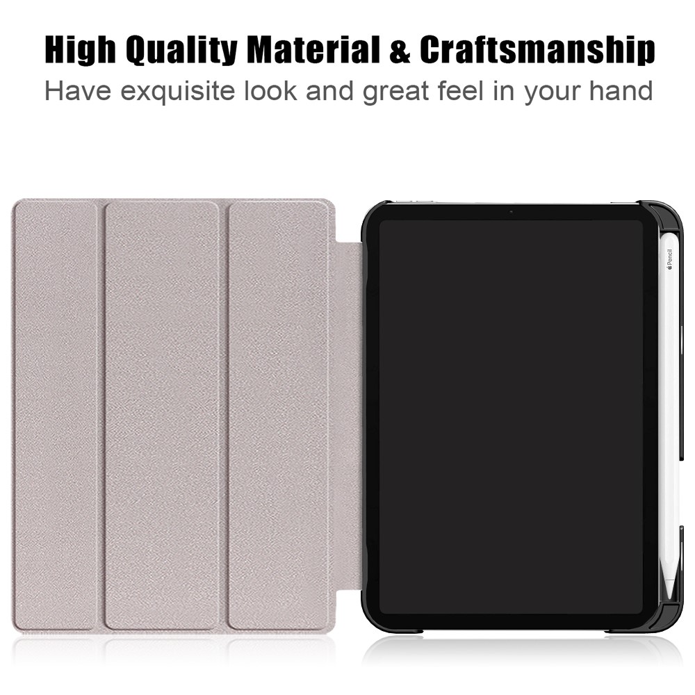  iPad Mini 2024/2021 Fodral Tri-Fold Med Pennhållare Svart