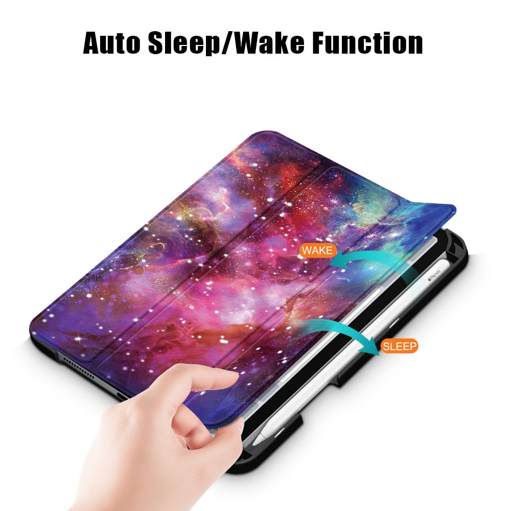  iPad Mini 2024/2021 Fodral Tri-Fold Pennhållare Cosmic Space