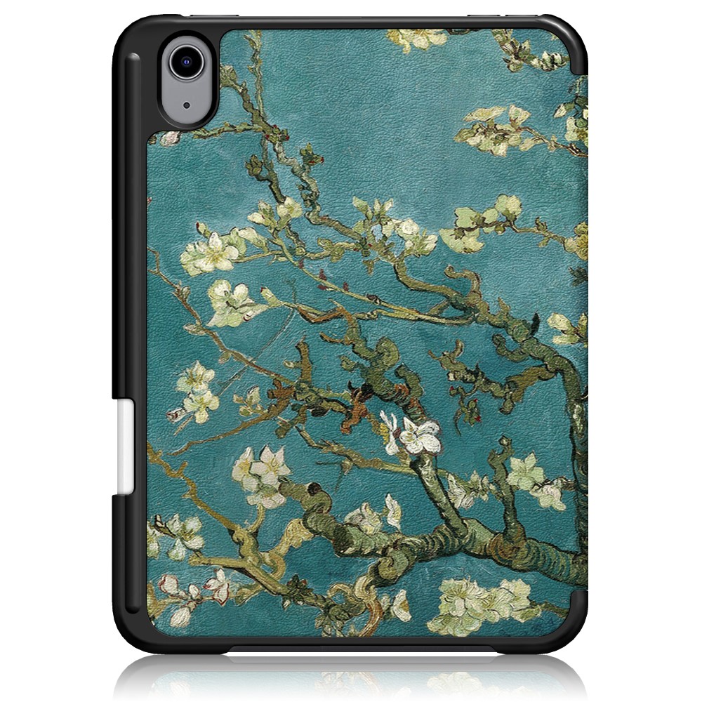  iPad Mini 2024/2021 Fodral Tri-Fold Pennhållare Peach Blossom