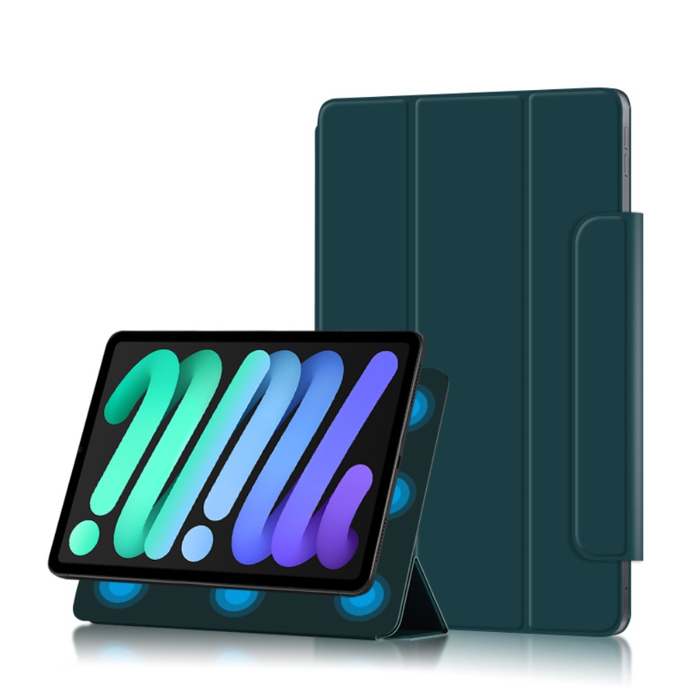  iPad Mini 2024/2021 2in1 Magnetiskt Tri-Fold Fodral Grön