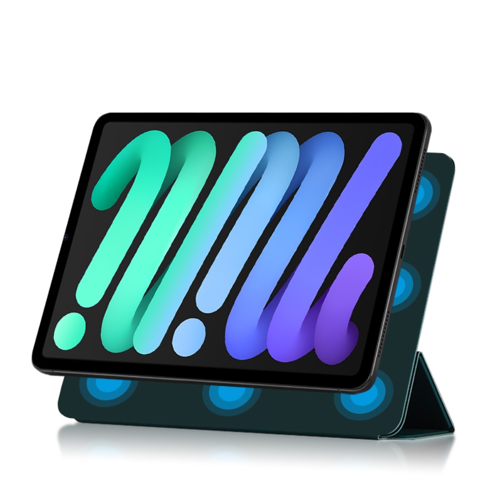  iPad Mini 2024/2021 2in1 Magnetiskt Tri-Fold Fodral Grön
