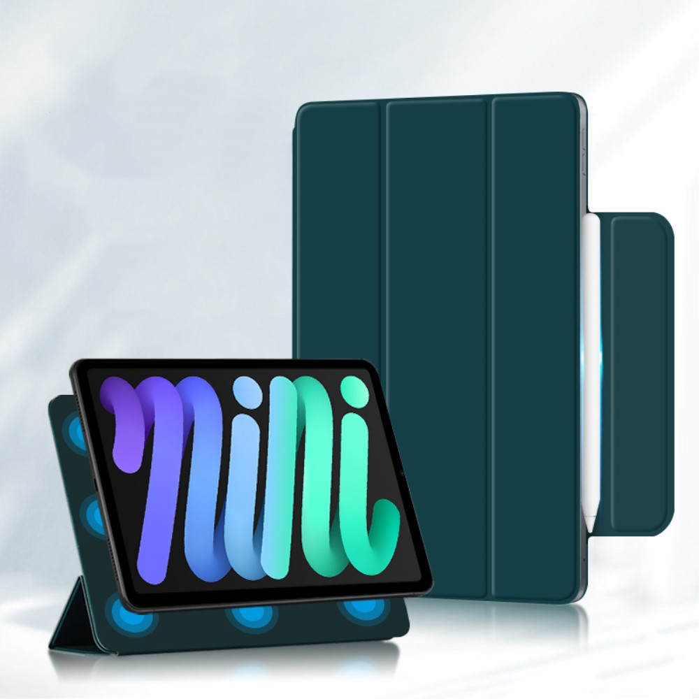  iPad Mini 2024/2021 2in1 Magnetiskt Tri-Fold Fodral Grön