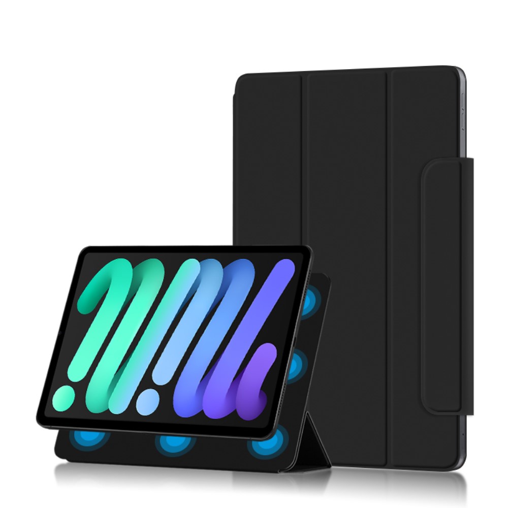  iPad Mini 2024/2021 2in1 Magnetiskt Tri-Fold Fodral Svart