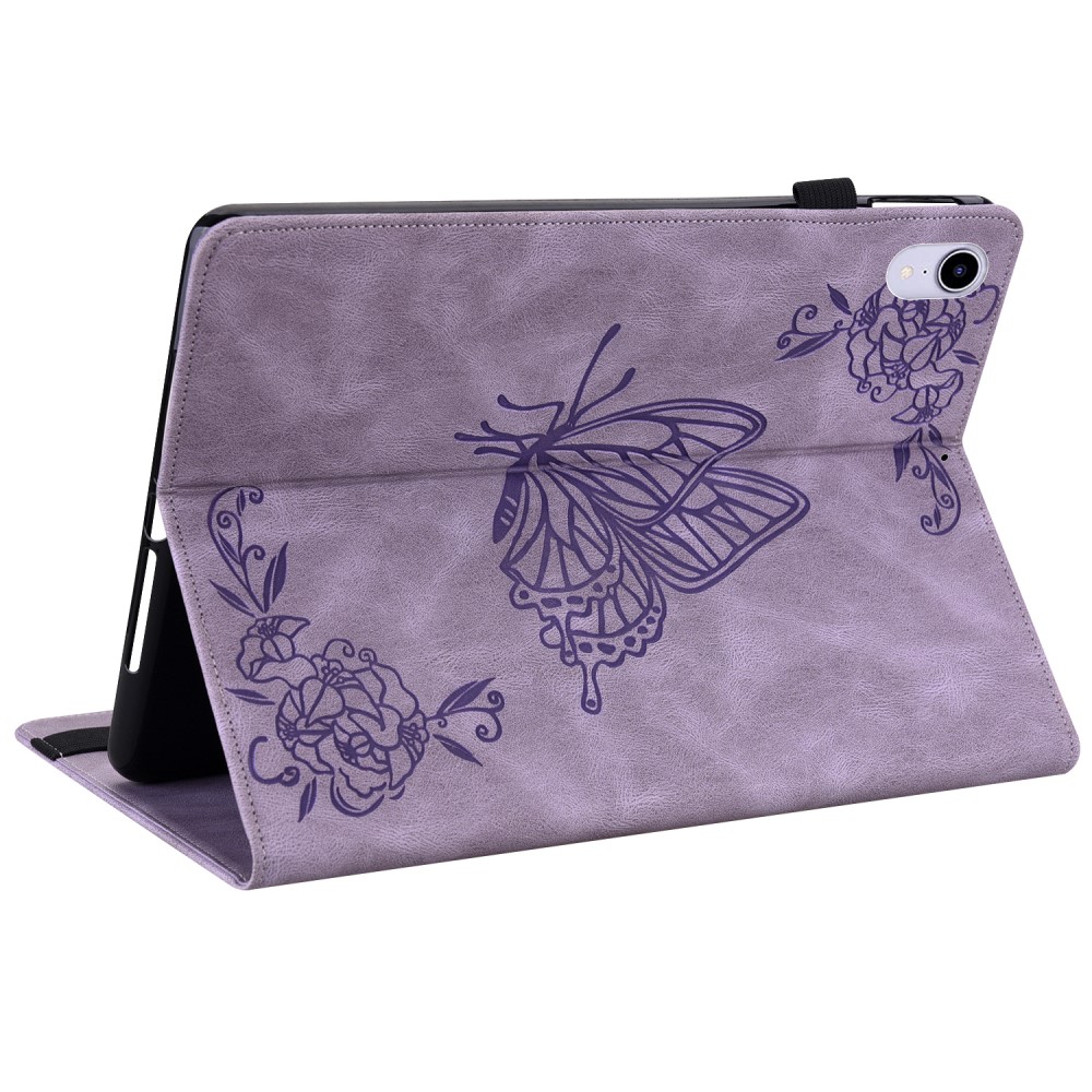  iPad Mini 2024/2021 Fodral Butterfly Flower Lila