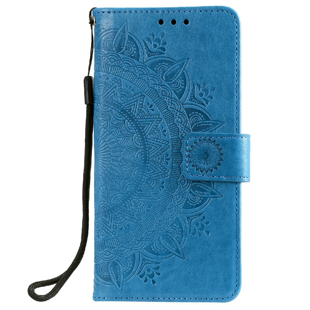  Samsung Galaxy A03s Fodral Mandala Läder Blå