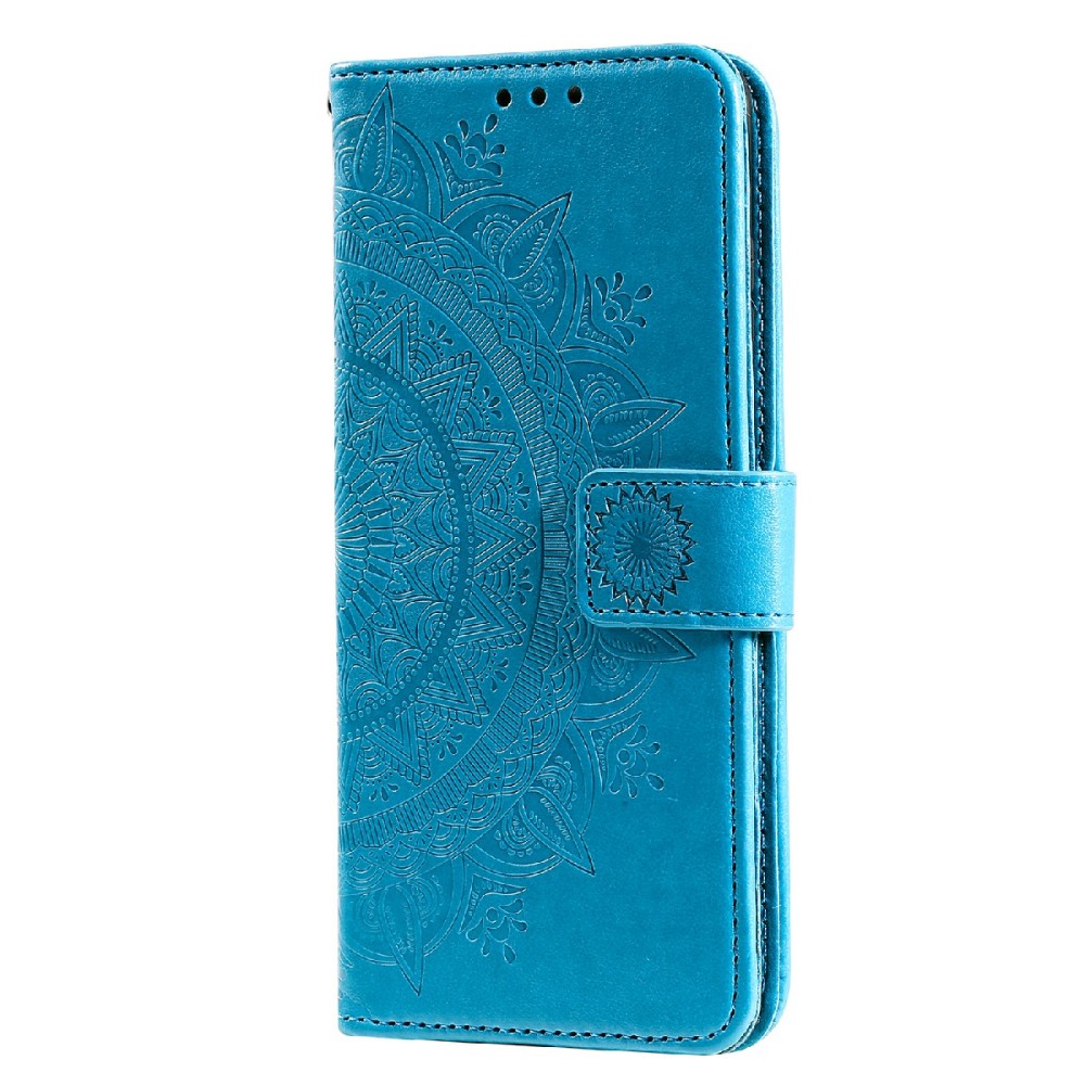  Samsung Galaxy A03s Fodral Mandala Läder Blå