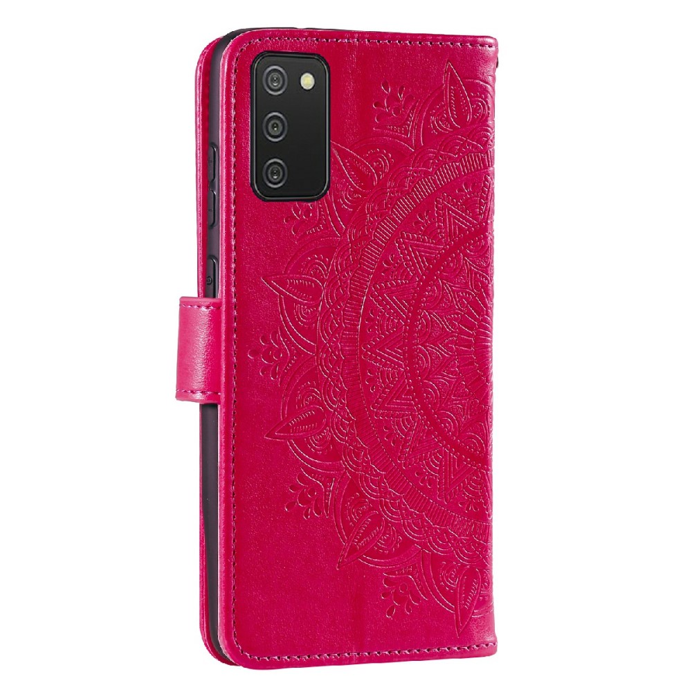 Samsung Galaxy A03s Fodral Mandala Läder Rosa