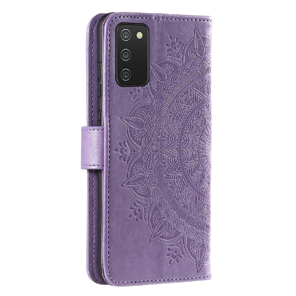 Samsung Galaxy A03s Fodral Mandala Läder Lila