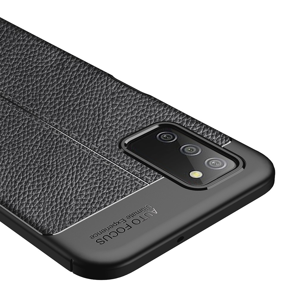  Samsung Galaxy A03s Skal Litchi Textur TPU Blå