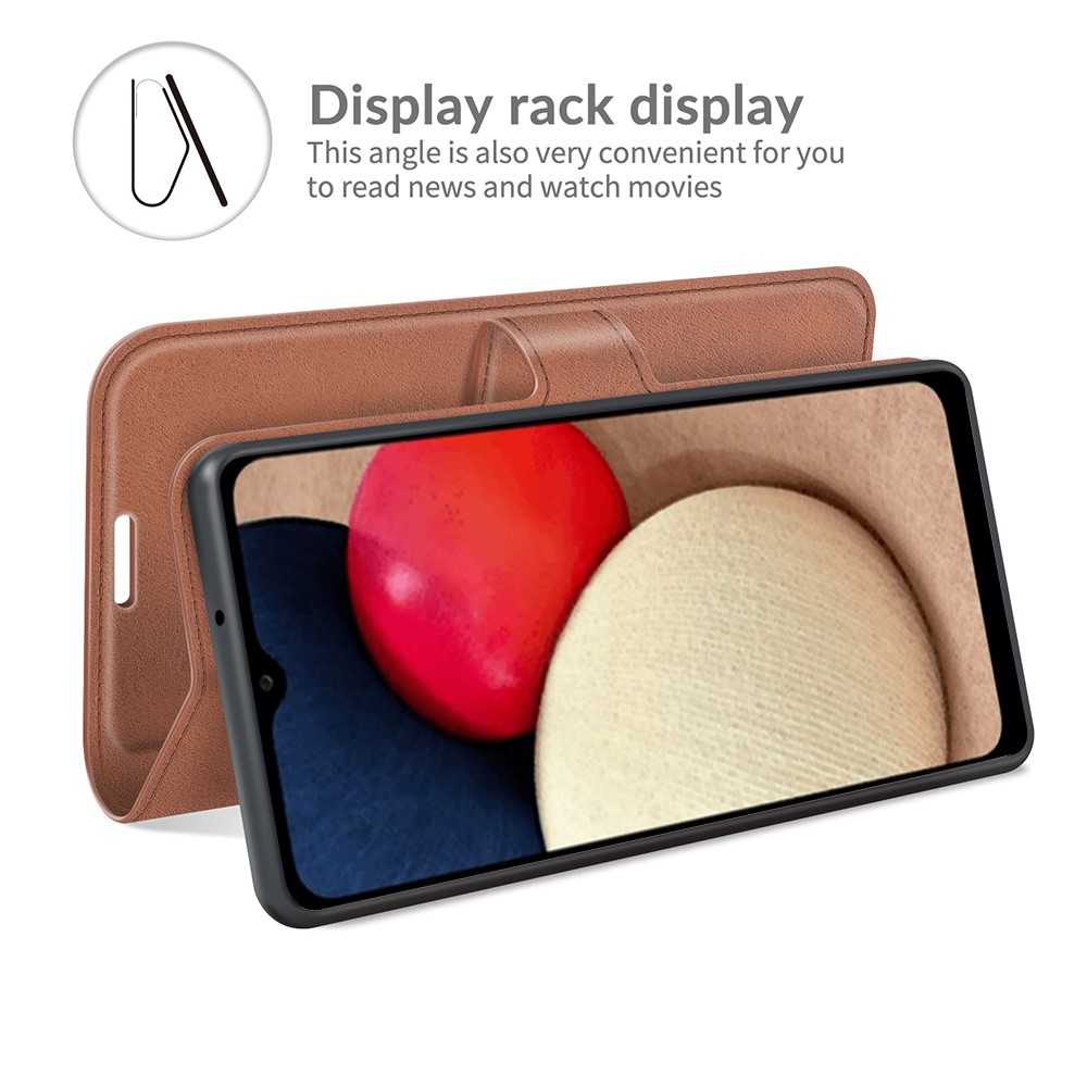  Samsung Galaxy A03s Fodral Läder Brun