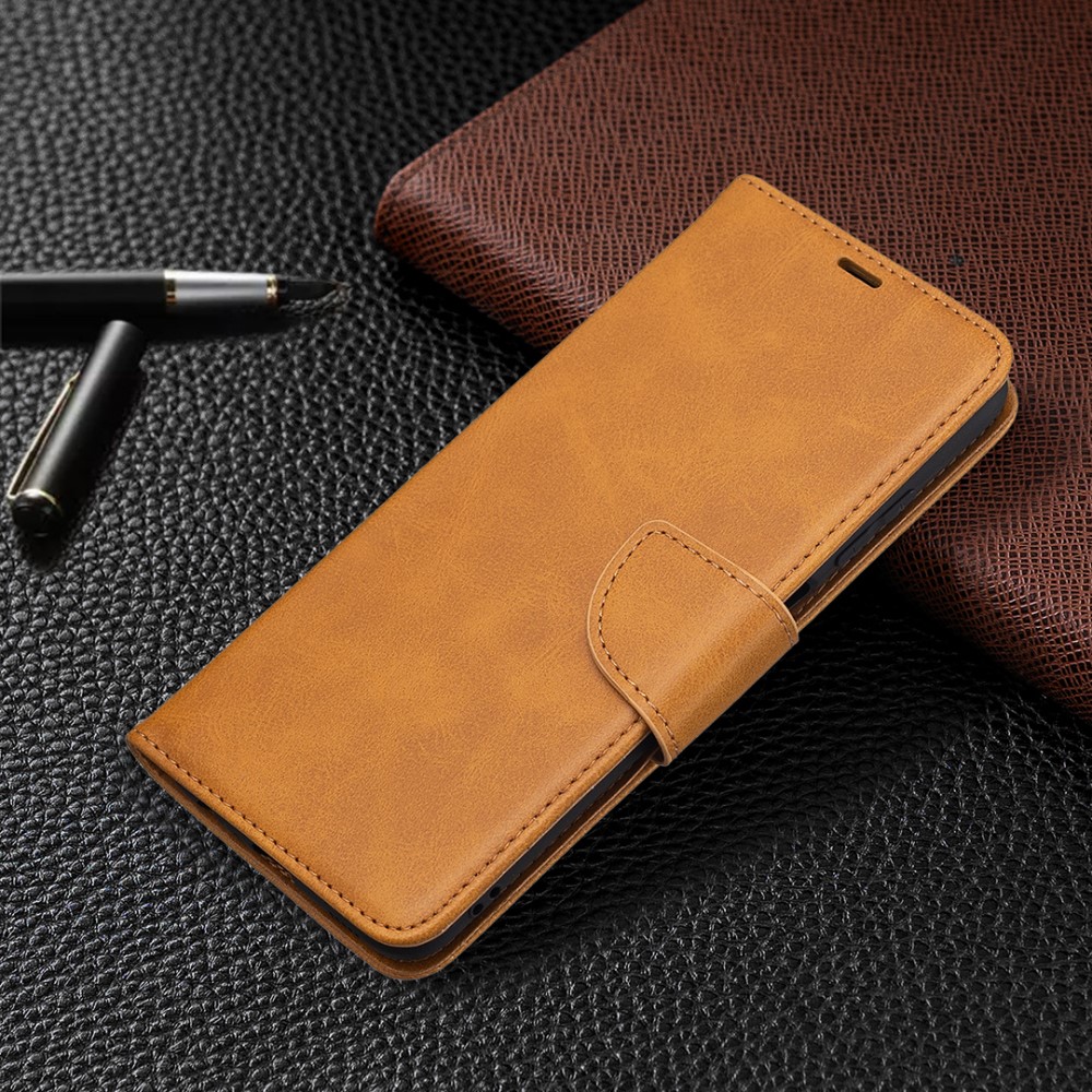  Samsung Galaxy A03s Fodral Läder Solid Shark Ljus Brun